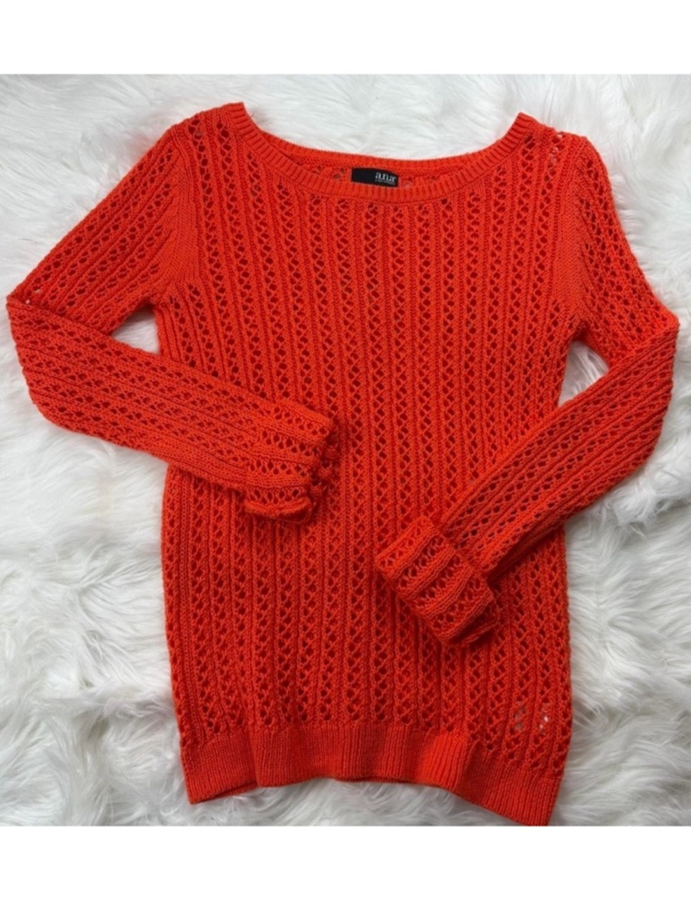 Bright Orange Knit Sweater